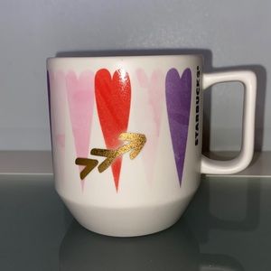 Starbucks Hearts and Arrows Pink/Red/Purple Mug 2016